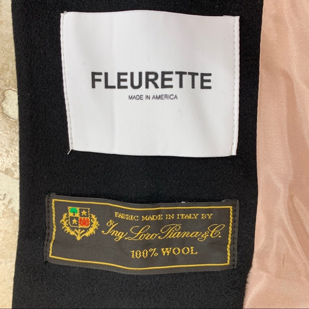 🎁 Fleurette Stand Collar Wool Car Coat - Picture 7 of 9
